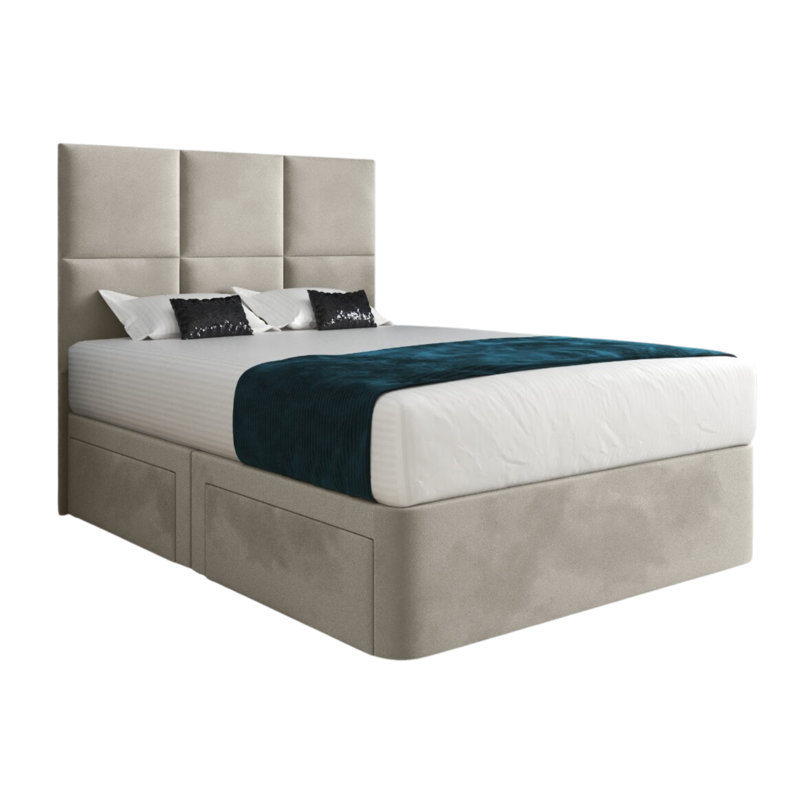 Anatoly Upholstered Bed, Super King (6'), Beige
