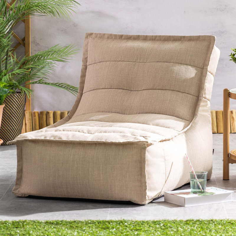 Bean Bag Bazaar Dolce Outdoor Lounger, Beige