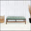 Banc avec boutons (cuir vert)