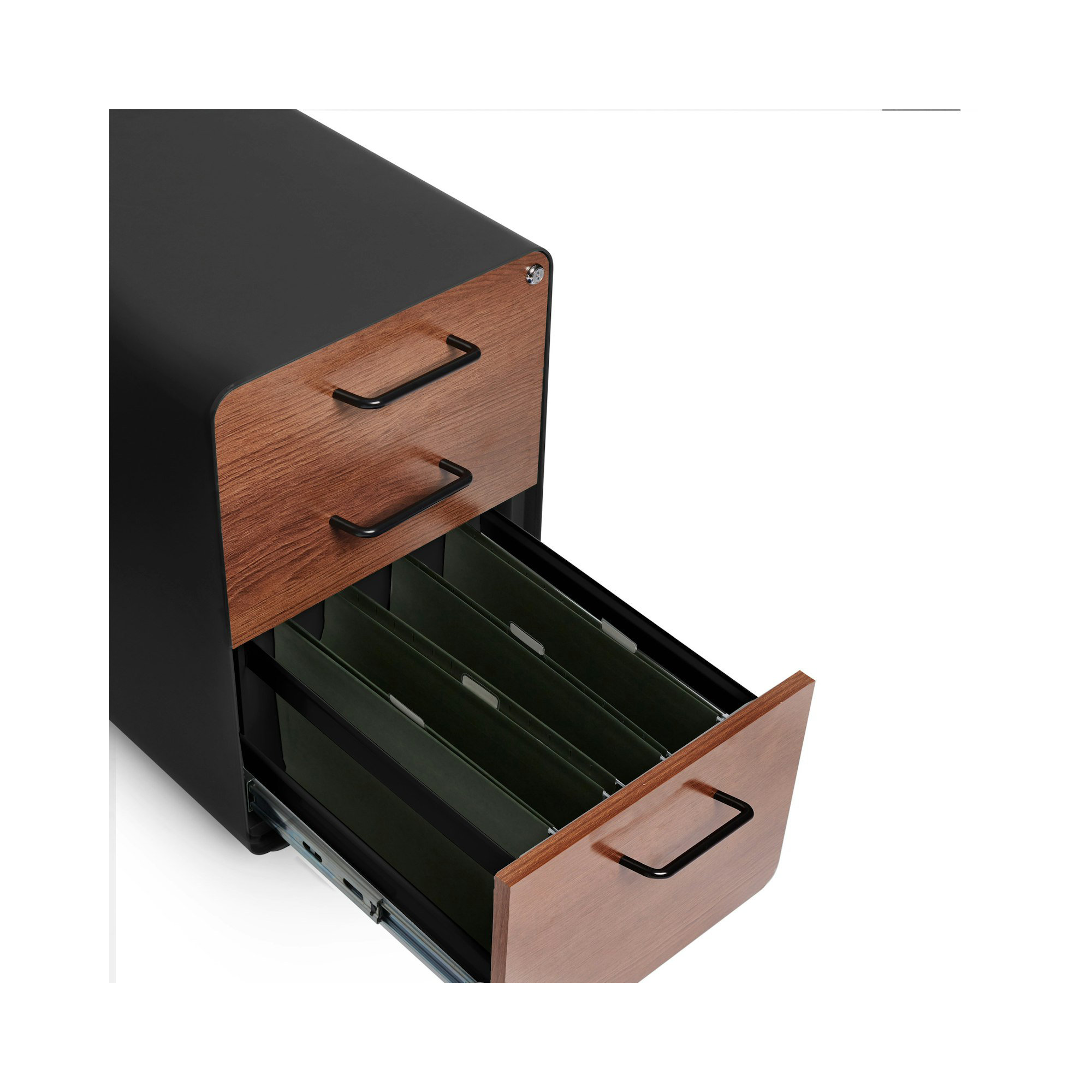 Stow 3 - Drawer Vertical File Cabinet, Black Walnut, Without Caster