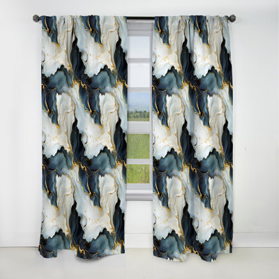 Rideau occultant en marbre Gold Timeless Marble Classic Delights II - abstrait