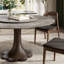 Yairi gris en pierre frittée grise avec plateau tournant en bois massif (1 table, 4 chaises, 1 table, 6 chaises)-1760192374-1760175322