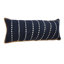Housse de coussin lombaire à rayures en jute bleu marine / blanc-2000218674