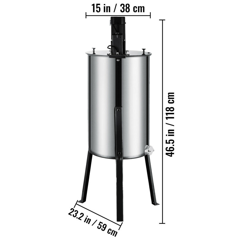 Équipement d'apiculture électrique à cadre 3/6 en acier inoxydable VEVOR