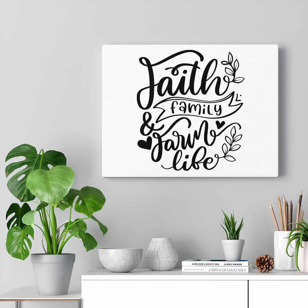 Faith Family Farm Life - Wrapped Canvas Print