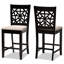 Upholstered Counter Stool with Solid Wood Frame-1381949811