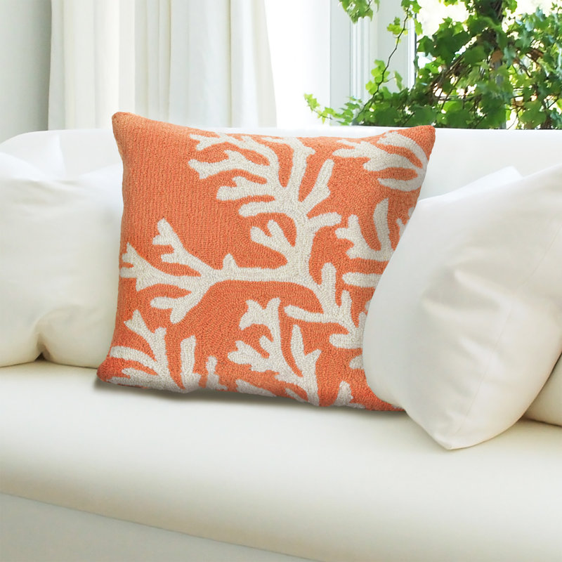 Outdoor Throw Pillow, Coral
