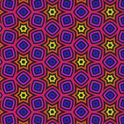 Tapis bleu / orange Power Loom