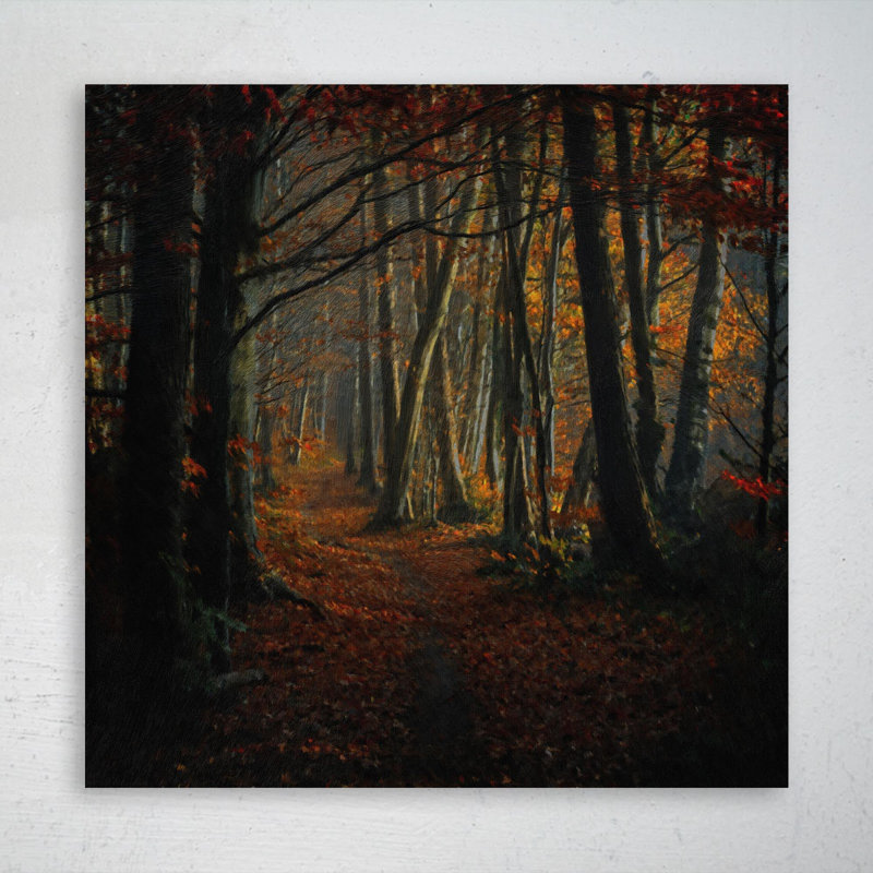 «Brown Trees On Brown Soil», reproduction d'art rectangulaire sur toile tendue 1 pièce, H 16 po x l 16 po x P 2 po