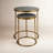 Marmee Round Shagreen PU Nesting Tables