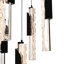 Mini-luminaire suspendu 12 po à DEL intégré avec verre texturé fabriqué à la main pour îlot de cuisine-1210075136
