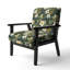Chaise d'appoint rembourrée Boho Botanical Oasis Palm - Coastal