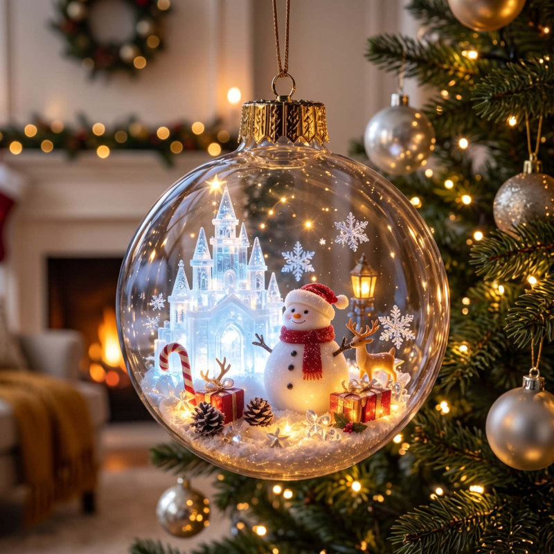 Décorations de Noël ornements de neige de Noël, de profondeur