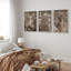 «Neutral Toned Christmas Trio with Santa, Books and Deer Art», reproduction d'art sur toile encadrée 3 pièces-120667432-120667434