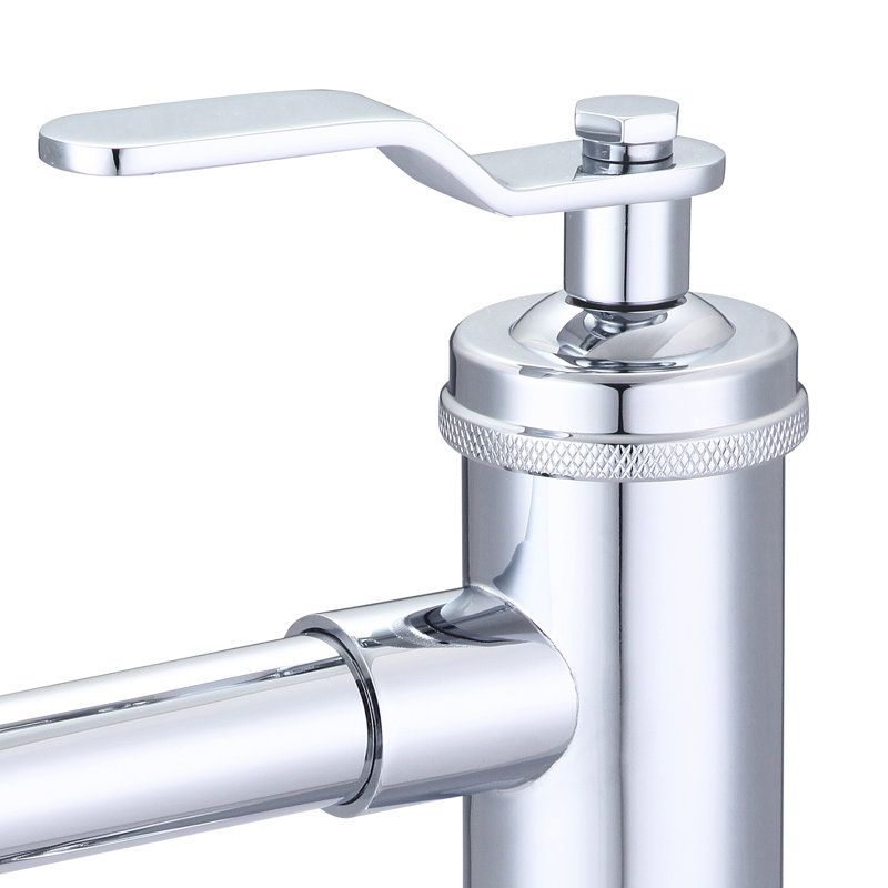 Robinet de salle de bain à un trou avec drain, Chrome
