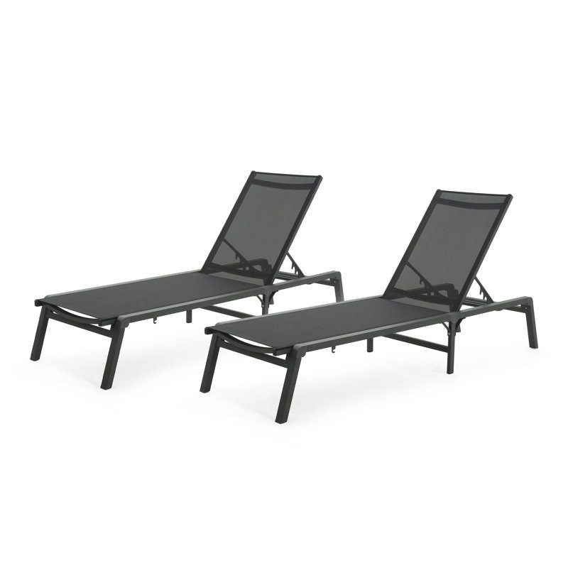 Wayne Outdoor Folding Chaise Lounge