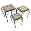 BRAVA 3 Piece Low SQUARE Plantstand Set