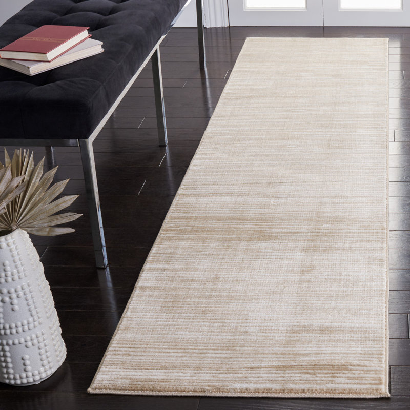 Tapis crème Aaishah, Tapis de couloir 2 pi 2 po x 12 pi