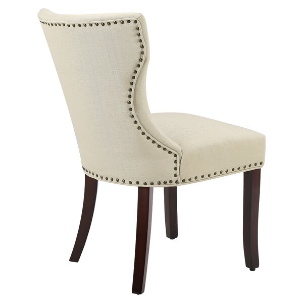 Winston Porter Keneisha Tufted Linen Wing Back Side Chair & Reviews ...