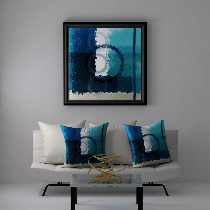 Abstract Reversible Throw Pillow, 18" H x 18" W