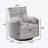 Bocaton Wide Wale Corduroy Upholstery Manual Recliner, Gray-85842802