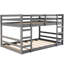 Lit double superposé au-dessus de gris - Bois de pin massif et solide, inclus-1424290787