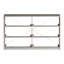 Commode 6 tiroirs avec grands tiroirs en tissu, gris
