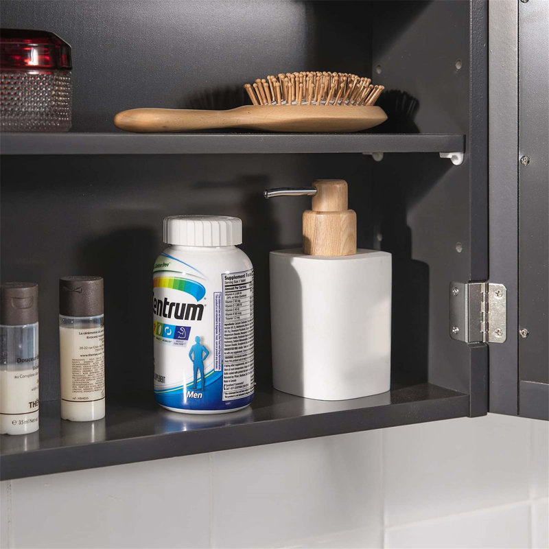 Aaleeyah Bathroom Cabinet, Grey