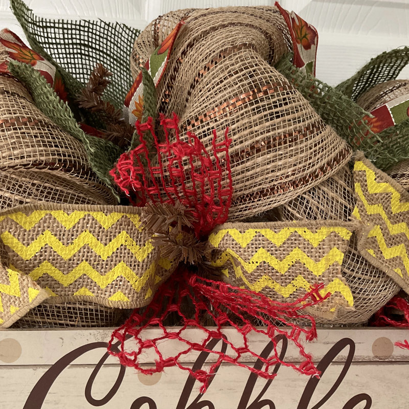 Couronne de dinde Gobble Til You Wobble Thanksgiving