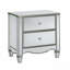 Table de chevet 1 pièce Glam Silver Finish
