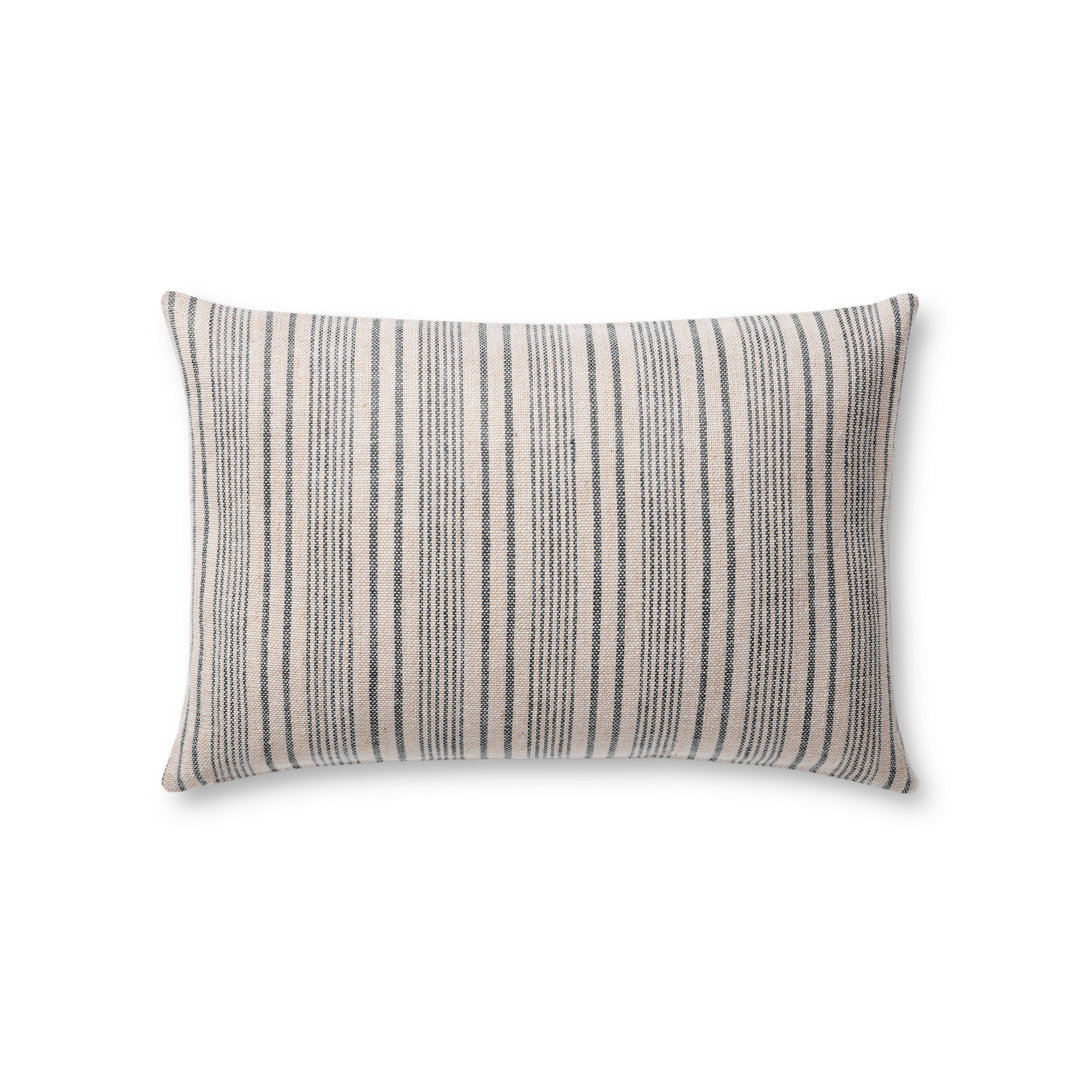 Magnolia Home By Joanna Gaines X Loloi Elaine Beige / Navy Pillow Magnolia Home by Joanna Gaines x Loloi