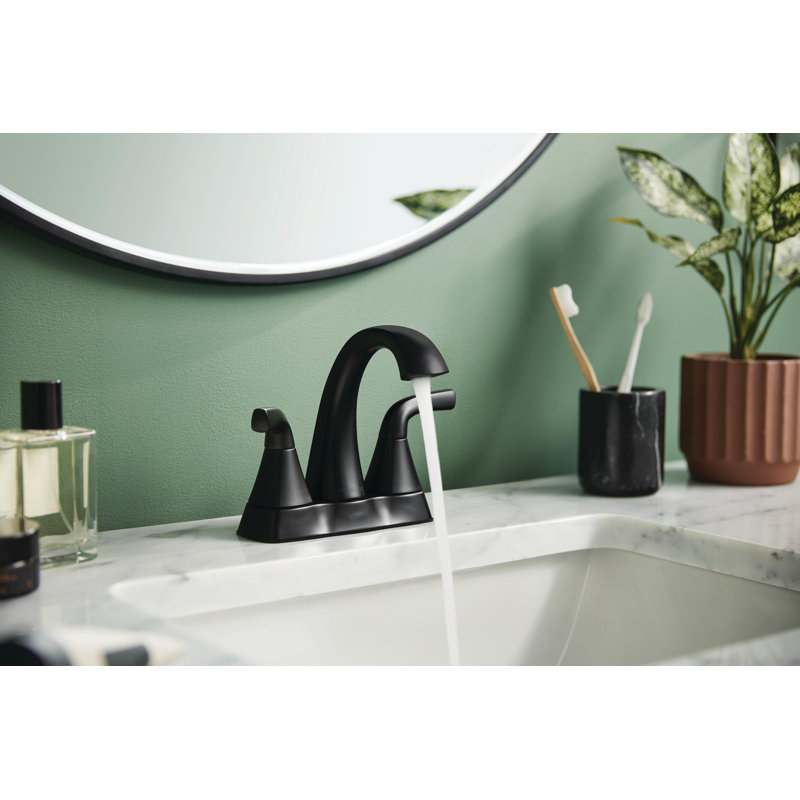 Parkwood 2-handle Bathroom Faucet with Drain Assembly, Matte Black