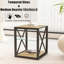 Table de bout de table de chevet de style industriel pour chambre à coucher et salon, plateau en bois de verre trempé naturel, système de rangement efficace à 3 niveaux pour économiser de l'espace-2075171711-2075171708
