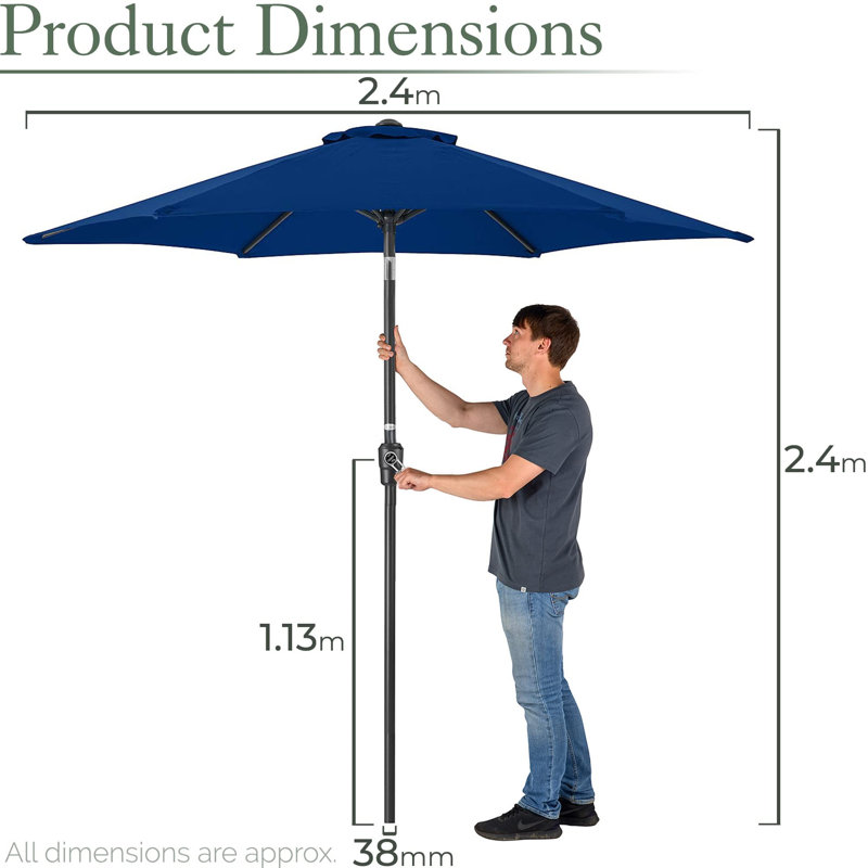 Caaliyah 4kg Umbrella Base, Navy