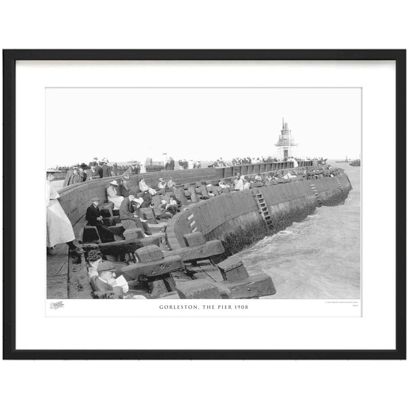 Gorleston, The Pier 1908 by Francis Frith - Single Picture Frame Print, 45cm H x 60cm W x 2.3cm D