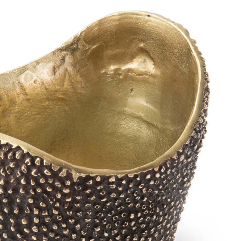 Jack Aluminum Decorative Bowl, 7" H x 9" W x 6" D, Brass