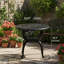 Table d'appoint toutes saisons en fonte d'aluminium, petite table basse de patio pour cour de jardin