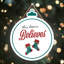 Xmas This Home Believes Wooden Bauble Plaque