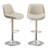 Modern Upholstered Faux Leather Swivel Adjustable Height Bar Stools Bar Stools with Footrest (Set of 2)-17261347