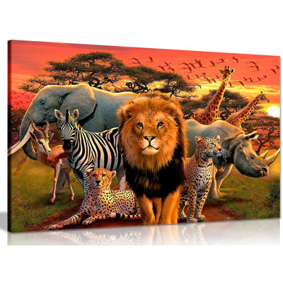 African Wildlife - Wrapped Canvas Print