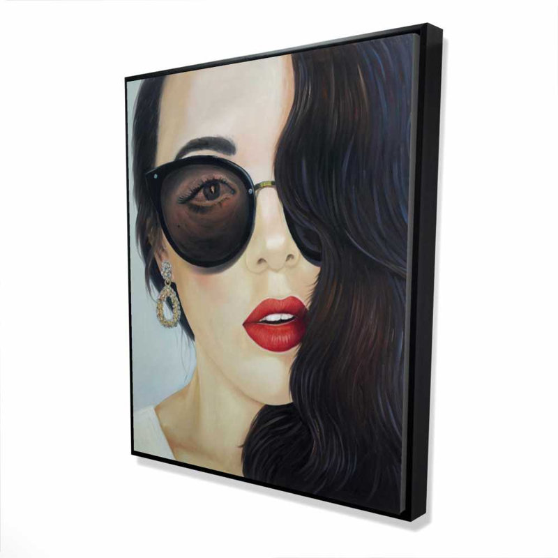 Lunettes de soleil à la mode - chambre à coucher romantique, décoration sur toile encadrée, H 61,25 po x l 49,25 po