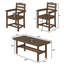 Ensemble de salle à manger d'extérieur en PEHD 7 pièces pour 6 personnes - Table de patio et chaises toutes saisons avec trou pour parasol 2 "-1134630819