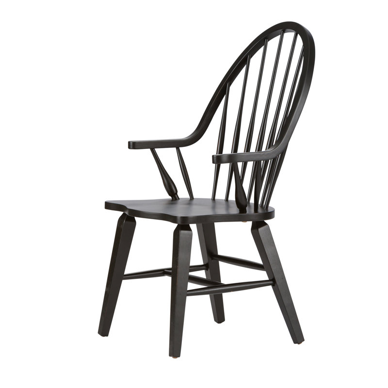 Fauteuil à dossier Windsor Hendry Hahira, Noir