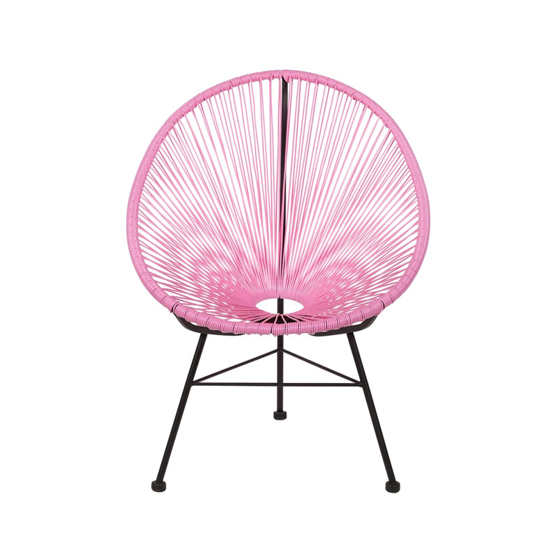 Dawud Outdoor Armless Lounge Chair, Pink