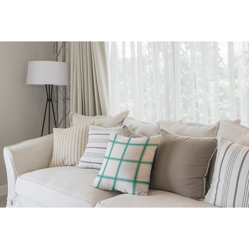Housse et insert de coussin carré Subline, H 20 po x l 20 po, Aigue-marine