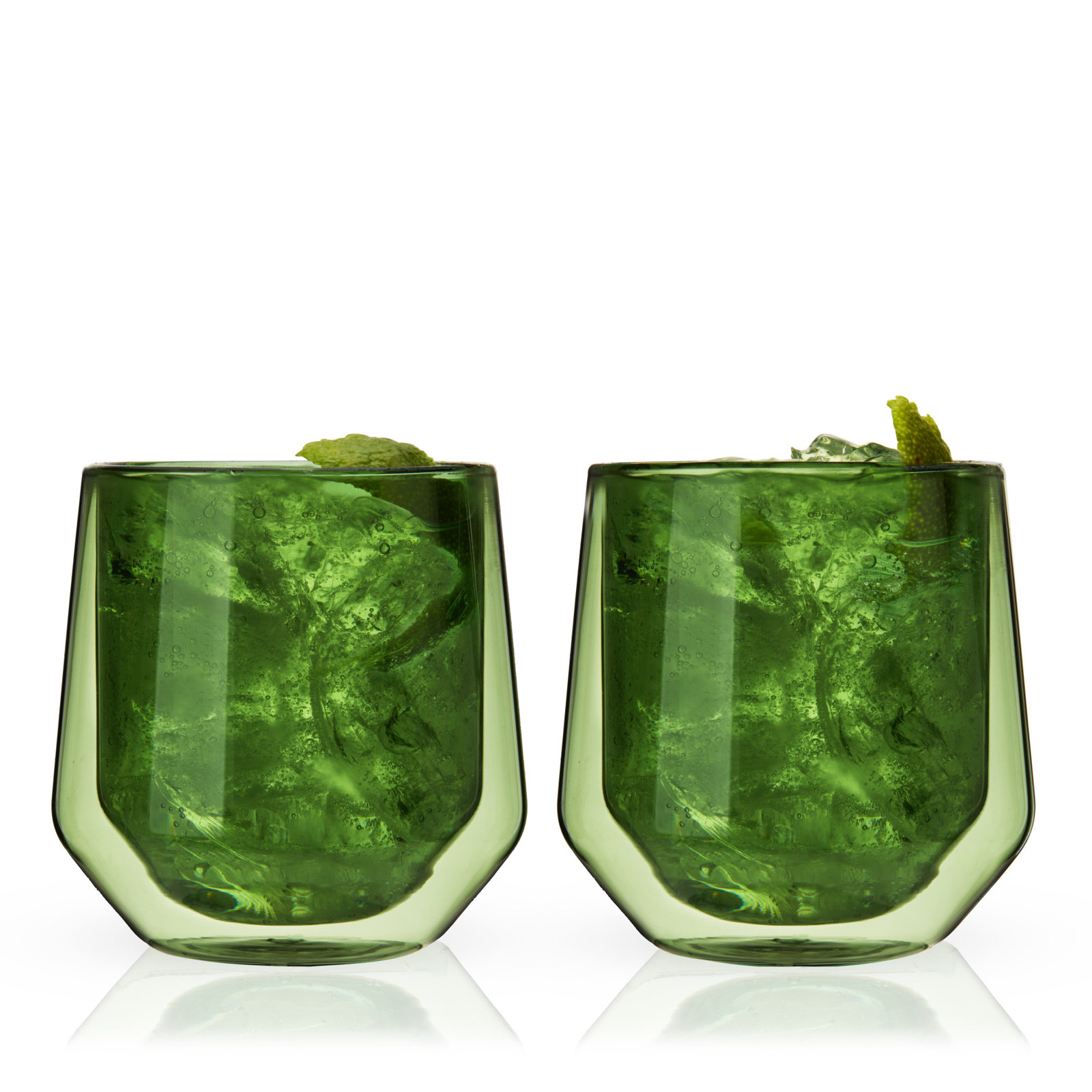 Aurora Double-Walled Tumblers, Green
