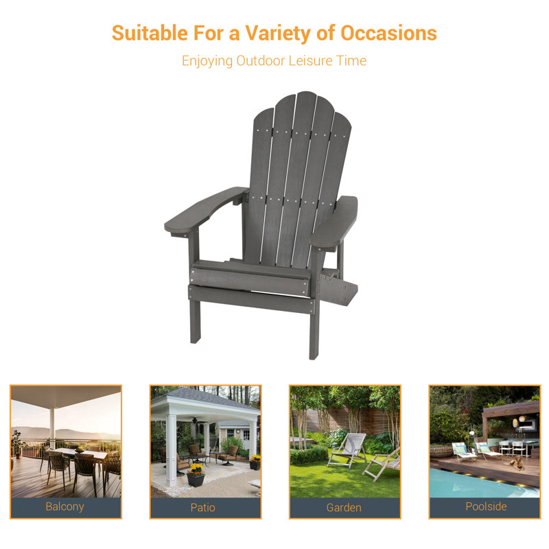 Chaise Adirondack Hatolina, Gris anthracite
