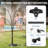 Freestanding Outdoor Misting Cooling System – 4 Adjustable Mist Heads, 10M (29FT) Hose, ABS Construction, Connectable Patio for Lawn, Garden, Poolside, Black