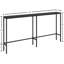 Console étroite 63 po moderne, canapé-lit mince derrière le canapé, table d'entrée en métal noir pour le salon, couloir, L 63 po x l 7,9 po x H 31,7 po