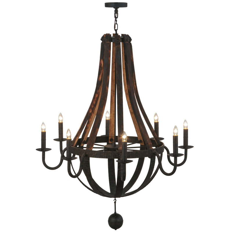 Lustre empire 8 lumières façon bougie